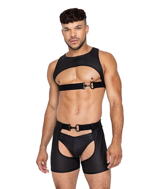 Master Harness Whook Ring Closure Black Roma Costume Anal
