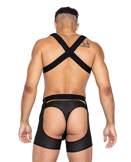 Master Harness Whook Ring Closure Black Roma Costume Anal