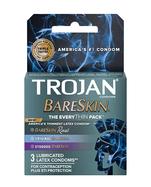 Paradise Marketing Trojan BareSkin EveryTHIN Condom Variety Pack of 3 Male Sex Toys Paradise Marketing Trojan BareSkin EveryTHIN Condom Variety Pack of 3 Male Sex Toys