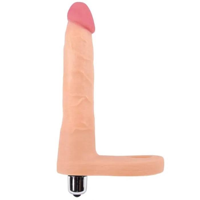 Pink BOB Female Sex Toys Vibrating Double Penetration Cockring
