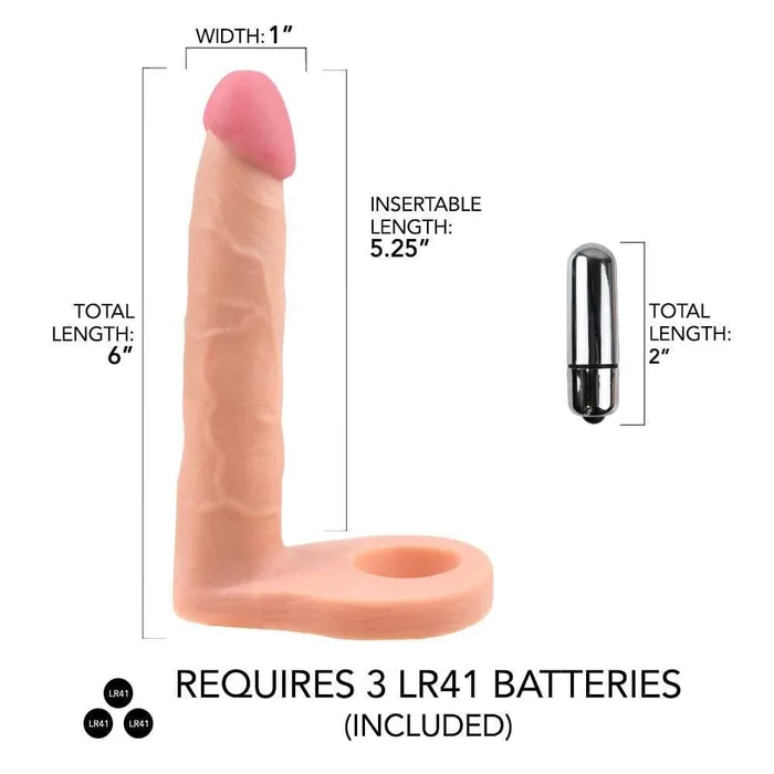 Pink BOB Female Sex Toys Vibrating Double Penetration Cockring