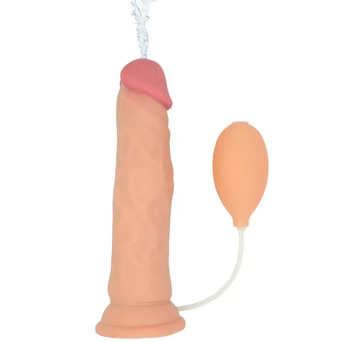 Pink BOB Real Feel Squirting Dildo Suction Cup Base Dildos