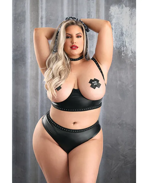 Play Easy Rider Open Cup Bra Fishnet Top Panty Choker Gloves Bandana Pasties Black Fantasy Lingerie Anal Play Easy Rider Open Cup Bra Fishnet Top Panty Choker Gloves Bandana Pasties Black Fantasy Lingerie Anal