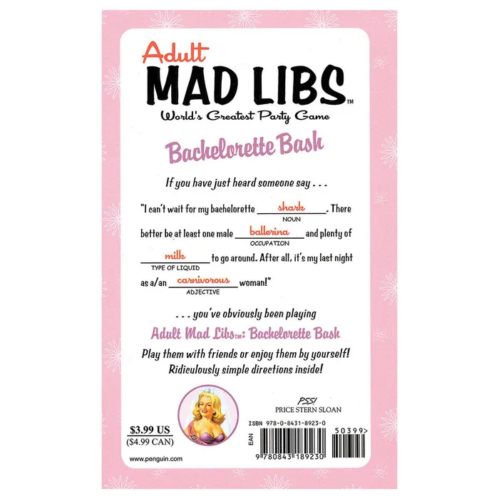 Price Stern Sloan Vibrators Adult Mad Libs Bachelorette Bash Price Stern Sloan Vibrators Adult Mad Libs Bachelorette Bash