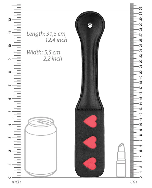 Shots Anal Shots Ouch Hearts Paddle Black