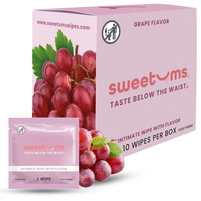 Vibrators Sweetums Flavored Intimate Wipes Sweetums