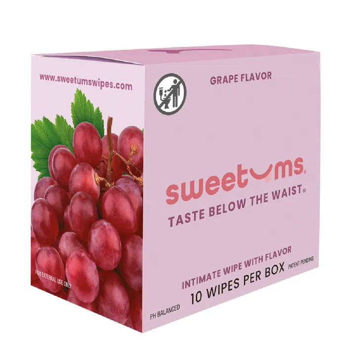 Vibrators Sweetums Flavored Intimate Wipes Sweetums