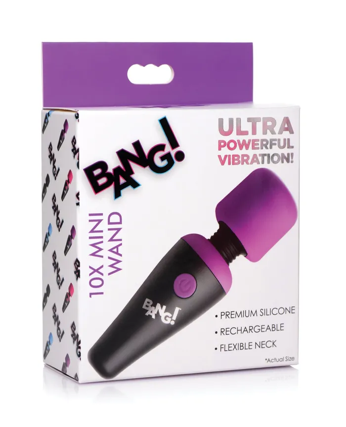 XR Brands Bang 10X Vibrating Mini Silicone Wand Female Sex Toys