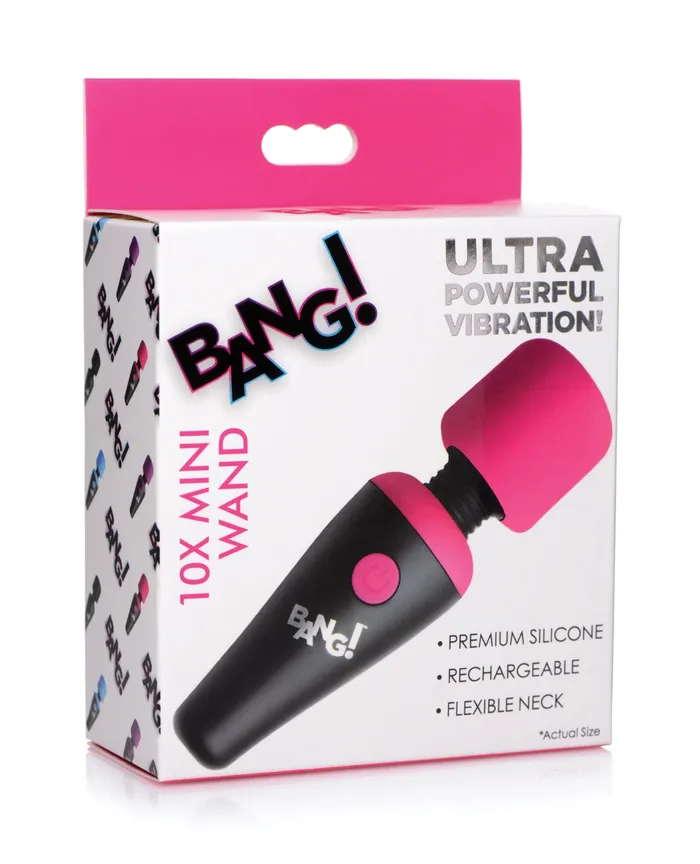 XR Brands Bang 10X Vibrating Mini Silicone Wand Female Sex Toys