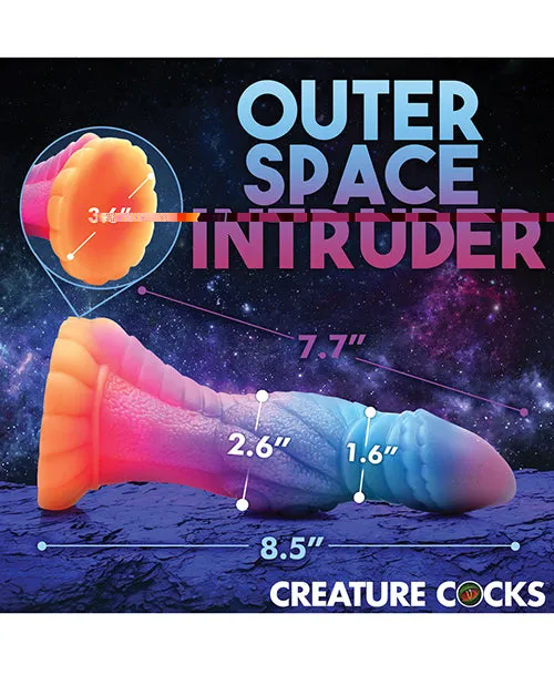 XR Brands Dildos Creature Cocks Galactic Cock Alien Creature Silicone Dildo Glow In The Dark